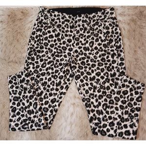 Lane Bryant The Allie Pull-On Skinny Pants Size 20 White Black Animal Print
